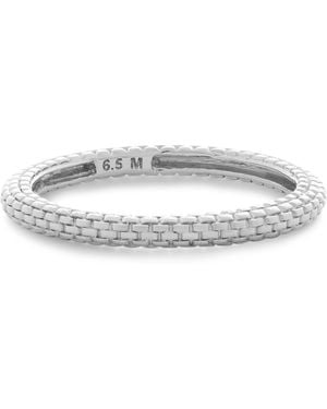 Monica Vinader Sterling Heirloom Stacking Ring - White