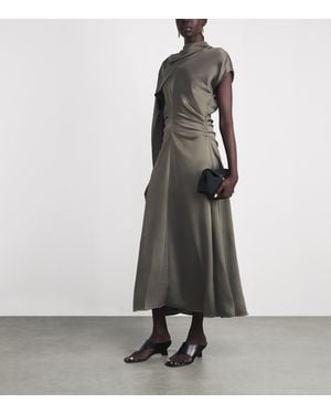Jonathan Simkhai Jacka Cape Midi Dress - Grey