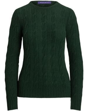 Ralph Lauren Cashmere Cable-Knit Sweater - Green
