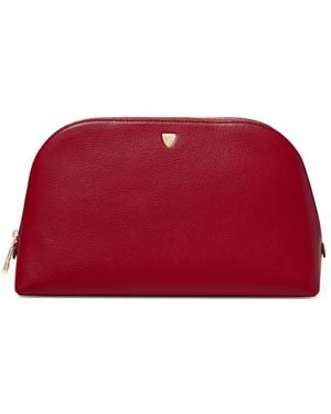 Aspinal of London Large Grained Leather Cosmetics Case - Red