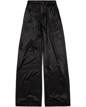 Balenciaga Embellished Pyjama Trousers - Black