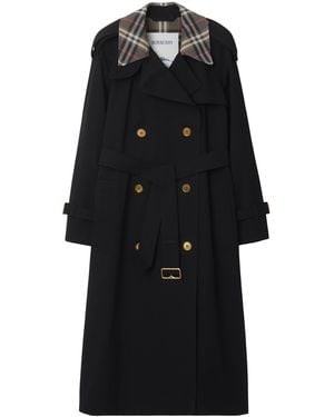 Burberry Long Castleford Trench Coat - Black
