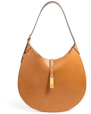 Polo Ralph Lauren Medium Polo Id Shoulder Bag - Brown