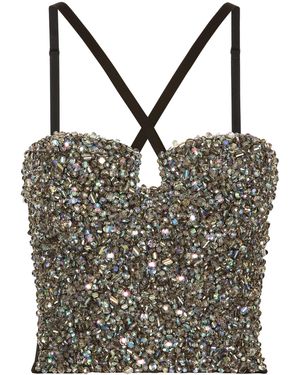 Dolce & Gabbana Kim Dolce&Gabbana Crystal-Embellished Bustier - Multicolour