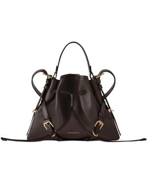 Givenchy Small Leather Voyou Bucket Bag - Brown