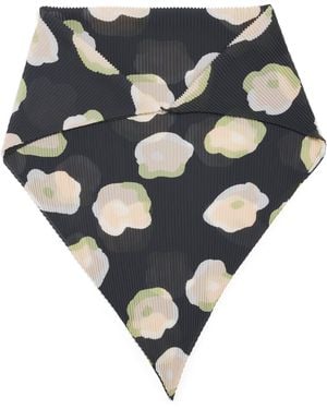 Issey Miyake Floral Verve Pleats Stole - Black
