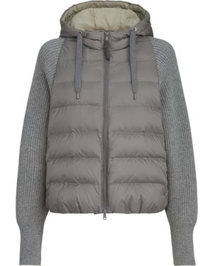 Brunello Cucinelli Down Water-Resistant Padded Jacket - Grey