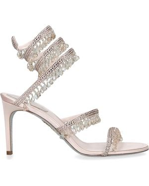 Rene Caovilla Embellished Chandelier Sandals 80 - White