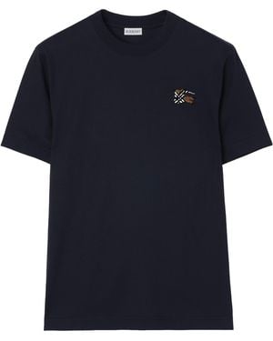 Burberry Tufted Ekd T-Shirt - Blue