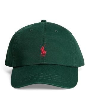 Polo Ralph Lauren Cotton Polo Pony Baseball Cap - Green