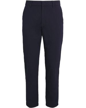 Barena Cotton-Blend Crinkle Trousers - Blue