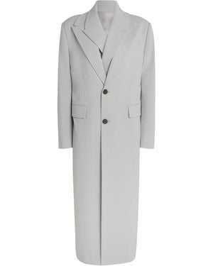 Jean Paul Gaultier Double-Layer Longline Coat - Gray