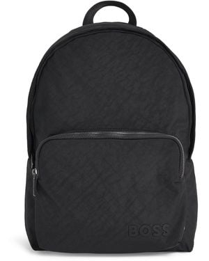 BOSS Logo Backpack - Black