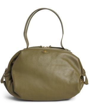 Vivienne Westwood Large Leather Mara Holdall - Green