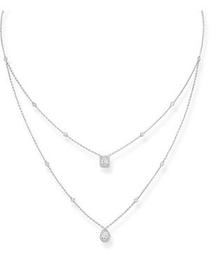 Messika My Twin And Diamond Layered Necklace - White