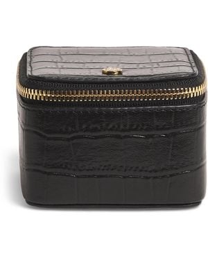 Harrods Small Leather Trinket Box - Black