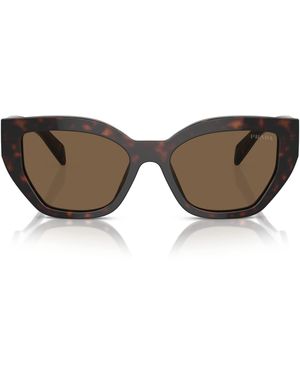 Prada Tortoiseshell Geometric Sunglasses - Brown