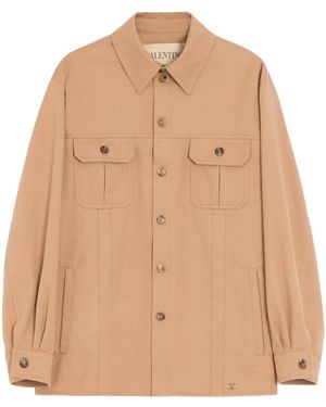 Valentino Garavani Cotton Twin-Pocket Jacket - Natural
