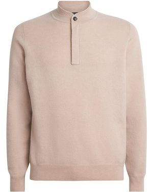 Colombo Cashmere Quarter-Zip Jumper - Pink