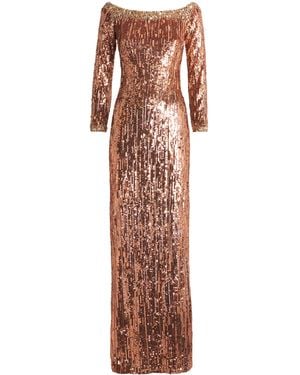 Jenny Packham Sequinned Marnie Gown - Brown