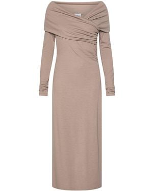 Marella Wool-Blend Midi Dress - Natural