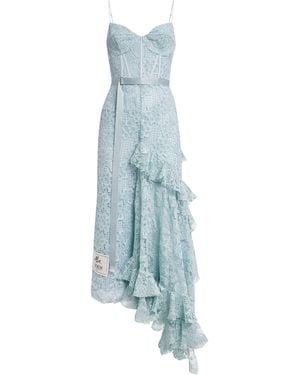 Erdem Floral Lace Midi Dress - Blue