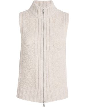 ME+EM Teddy Boucle Wool-Blend Vest - White