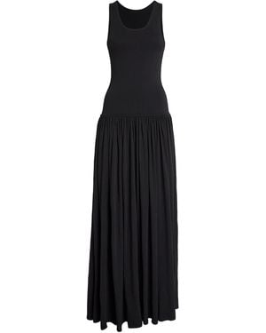 Herskind V-Neck Satin Maxi Dress With Flared Hem in White | Lyst