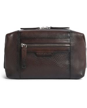 Officine Creative Pebbled Leather Washbag - Black