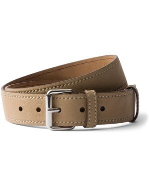 Prada Nubuck Leather Belt - Brown