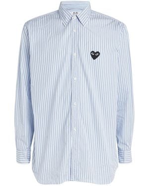 COMME DES GARÇONS PLAY Striped Heart Shirt - Blue