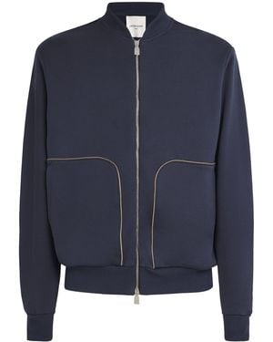 Jacob Cohen Sea Island Cotton Bomber Jacket - Blue