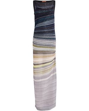 Missoni Lamé Embellished Stripe Maxi Dress - Multicolour
