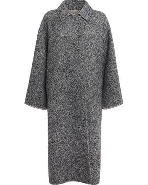 Lafayette 148 New York Alpaca-Wool Reversible Overcoat - Gray