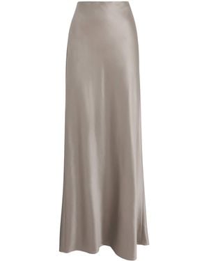 Veronica Beard Silk-Blend Medina Maxi Skirt - Gray