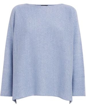 Eskandar Cotton-Linen Sweater - Blue