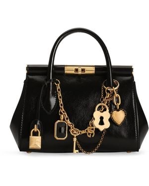 Dolce & Gabbana Mini Leather Marlene Day Shoulder Bag - Black