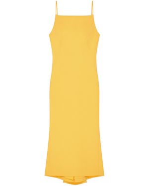 Givenchy Sliced Kick-Back Midi Dress - Yellow