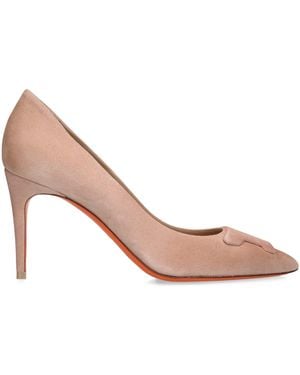 Santoni Suede Sibille Pumps 85 - Pink