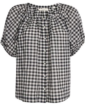 Doen Check June Blouse - Black