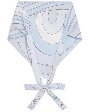 PUCCI Silk Iride Print Bandana - Blue