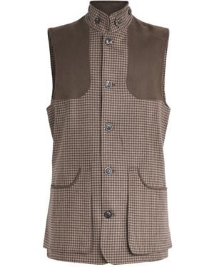 James Purdey & Sons Wool-Cashmere Tweed Gilet - Brown