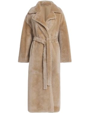 Arma Shearling-Leather Reversible Rien Coat - Natural