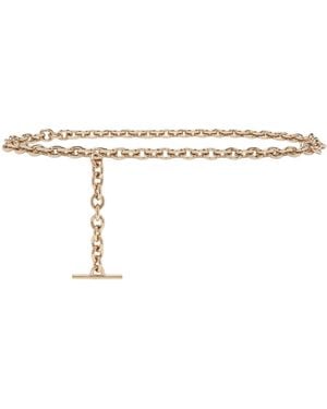 McQueen T-Bar Chain Belt - Metallic