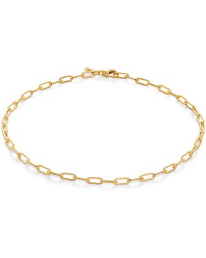 Monica Vinader Vermeil Paperclip Chain Bracelet - Brown