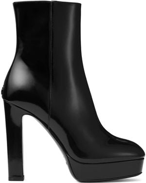 Jimmy Choo Marene 120 Leather Ankle Boots - Black