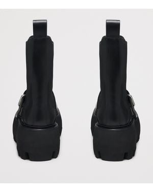 McQueen Leather Sofia Ankle Boots - Black