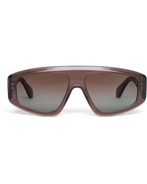 Alaïa Acetate Aviator Mask Sunglasses - Grey