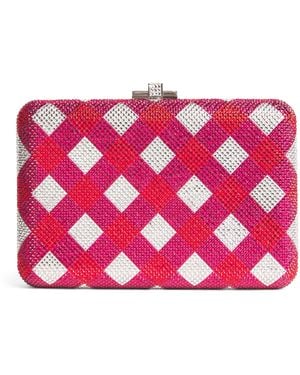 Judith Leiber Embellished Slim Slide Clutch Bag - Pink
