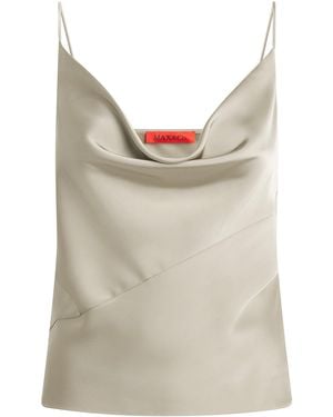 MAX&Co. Satin Cowl-Neck Camisole - White